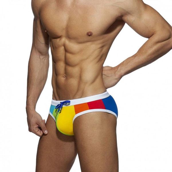 men's swimwear rainbow print men summer swimsuit briefs low waist bathing suit bulge beach wear vogue short sport homme swim
men's swimwear rainbow print men summer swimsuit briefs low waist bathing suit bulge beach wear vogue short sport homme swim