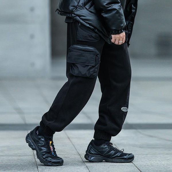 men's pants enshadower 21 fleece leggings loose multi pocket plaid stitched casual streetwear techwear aesthetic warcore, Black
men's pants enshadower 21 fleece leggings loose multi pocket plaid stitched casual streetwear techwear aesthetic warcore, Black