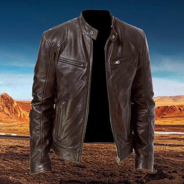 men's jackets faux leather pu zipper solid waterproof hooded outerwears casual windproof autumn winter jacket plus size coats, Black;brown
men's jackets faux leather pu zipper solid waterproof hooded outerwears casual windproof autumn winter jacket plus size coats, Black;brown