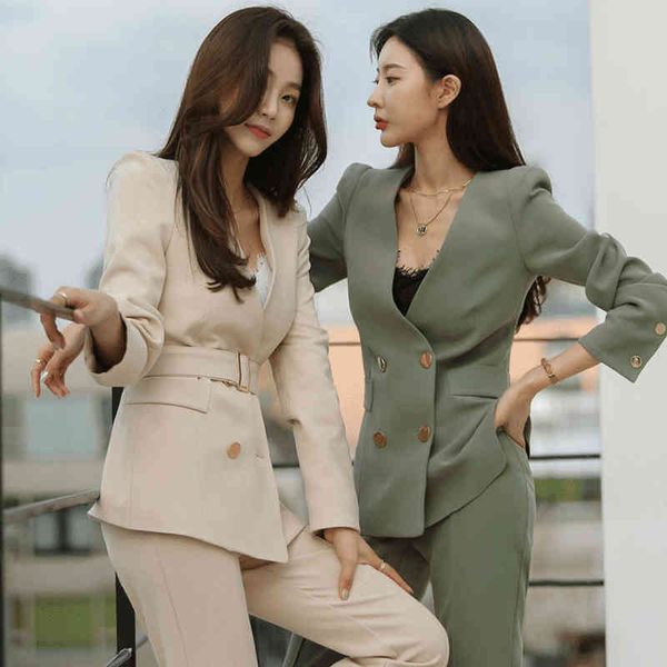 spring and autumn women's office suit v-neck green two-piece sets female blazer girly elegant temperament pantsuit setup ladies 210514, White;black
spring and autumn women's office suit v-neck green two-piece sets female blazer girly elegant temperament pantsuit setup ladies 210514, White;black