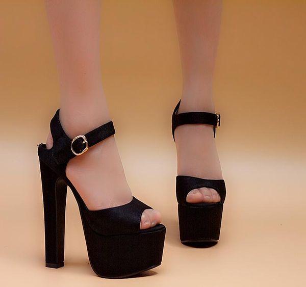 nice summer 16cm high heel women shoes super toe waterproof platform thick bottom fish mouth female sandals dress, Black
nice summer 16cm high heel women shoes super toe waterproof platform thick bottom fish mouth female sandals dress, Black