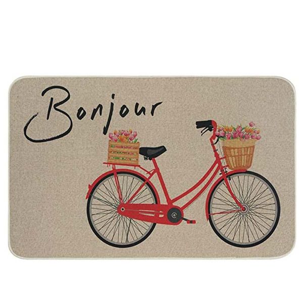 home doormat, bike with flowers welcome entrance door mats flannel backing non-slip, farmhouse low-profile floor mat for in carpets
home doormat, bike with flowers welcome entrance door mats flannel backing non-slip, farmhouse low-profile floor mat for in carpets