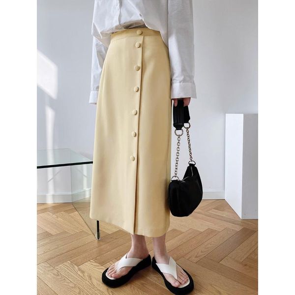 skirts 2021 spring skirt mid-length female temperament korean single-breasted suit high waist a-line, Black
skirts 2021 spring skirt mid-length female temperament korean single-breasted suit high waist a-line, Black
