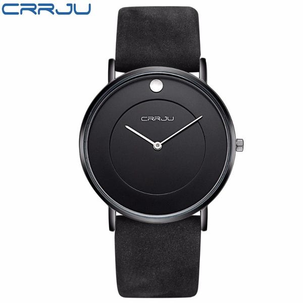 wristwatches crrju brand men simple sport analog quartz watches with black leather strap fashion men's big dial clock relogio masculino, Slivery;brown
wristwatches crrju brand men simple sport analog quartz watches with black leather strap fashion men's big dial clock relogio masculino, Slivery;brown
