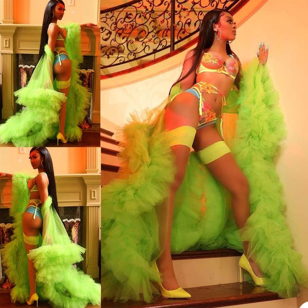 summer green evening celebrity gowns ruffles see thru bridal dress bathrobes party wear tiered robes, Black;red
summer green evening celebrity gowns ruffles see thru bridal dress bathrobes party wear tiered robes, Black;red