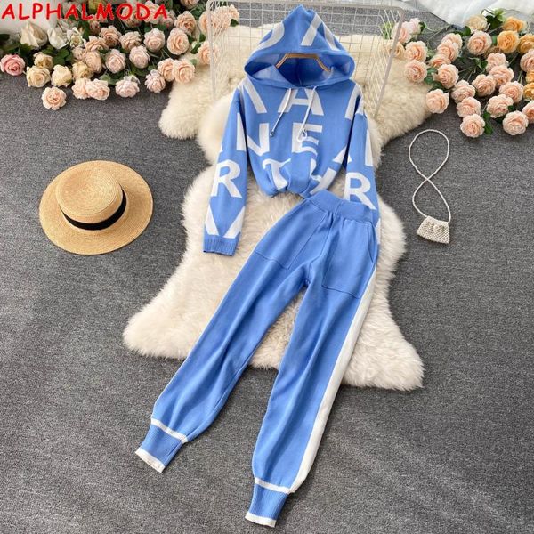 women's two piece pants alphalmoda jogger suit retro chic letter hooded long sleeve sweater + leggings sports fashion two-piece set, White
women's two piece pants alphalmoda jogger suit retro chic letter hooded long sleeve sweater + leggings sports fashion two-piece set, White