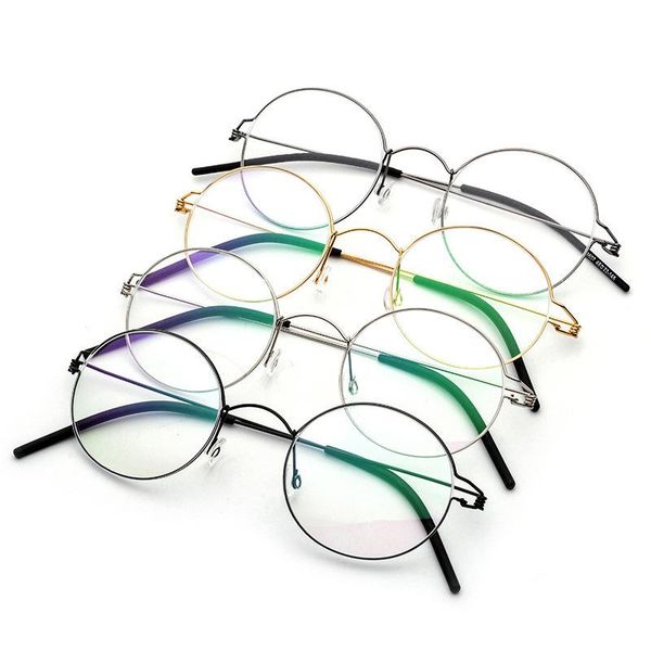 fashion sunglasses frames screwless titanium alloy flat mirror handmade retro round glasses frame ultralight literary men and women fine-rim, Black
fashion sunglasses frames screwless titanium alloy flat mirror handmade retro round glasses frame ultralight literary men and women fine-rim, Black