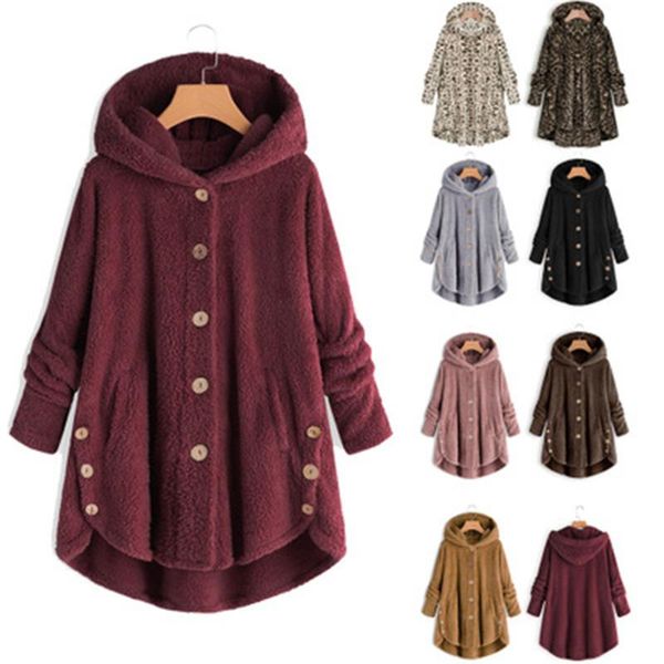 women's hoodies & sweatshirts women fluffy coat winter casual loose solid button fleece hooded teddy bear female cute warm soft plus si, Black
women's hoodies & sweatshirts women fluffy coat winter casual loose solid button fleece hooded teddy bear female cute warm soft plus si, Black