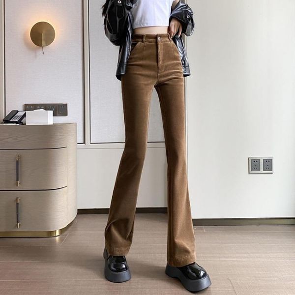 women's pants & capris vintage corduroy flare women y2k high waist 2021 fleece warm trousers classic slim fit straight streetwear, Black;white
women's pants & capris vintage corduroy flare women y2k high waist 2021 fleece warm trousers classic slim fit straight streetwear, Black;white