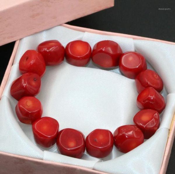 link, chain 9-13mm natural red coral irregular shape beads elegant bracelet women diy jewelry 7.5inch1, Black
link, chain 9-13mm natural red coral irregular shape beads elegant bracelet women diy jewelry 7.5inch1, Black