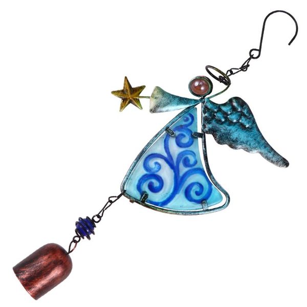decorative objects & figurines 1pc wrought iron metal wind chimes angel stained glass pendants
decorative objects & figurines 1pc wrought iron metal wind chimes angel stained glass pendants