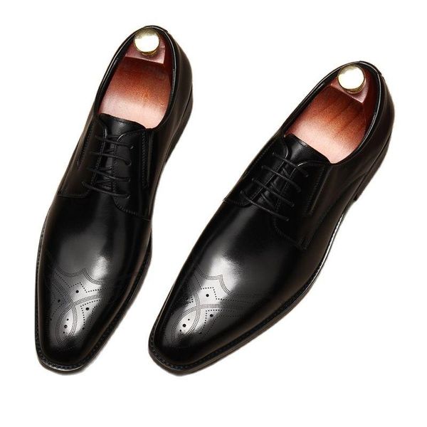 men's formal leather shoes, wedding pointed toe laces, oxford shoes dress, Black
men's formal leather shoes, wedding pointed toe laces, oxford shoes dress, Black