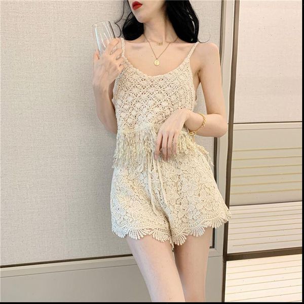 2pcs sets hollow out knitted women tracksuits v neck beach tees off shoulder low cut crop short, Gray
2pcs sets hollow out knitted women tracksuits v neck beach tees off shoulder low cut crop short, Gray