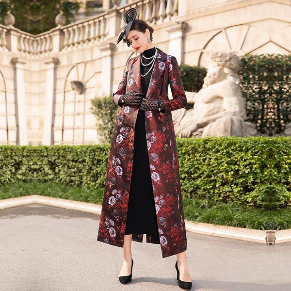 women's trench coats autumn winter jacquard coat for women england style floral dobby luxury double breasted down outwear dz2326, Tan;black
women's trench coats autumn winter jacquard coat for women england style floral dobby luxury double breasted down outwear dz2326, Tan;black