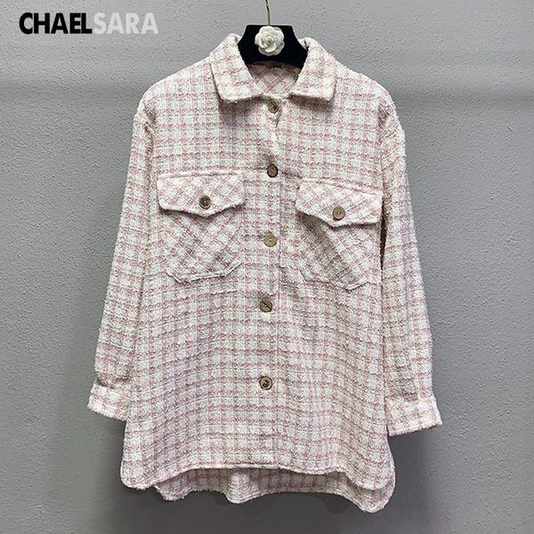 autumn fashion plaid tweed jackets women casual loose coat female chaqueta mujer women's, Black;brown
autumn fashion plaid tweed jackets women casual loose coat female chaqueta mujer women's, Black;brown