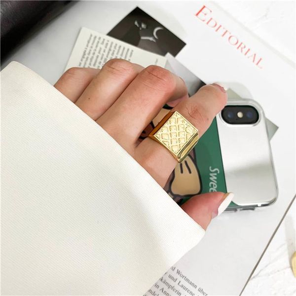 cluster rings srcoi punk chic big square wide for women fingers gold/silver color trendy statement geometric ring minimalist personality, Golden;silver
cluster rings srcoi punk chic big square wide for women fingers gold/silver color trendy statement geometric ring minimalist personality, Golden;silver