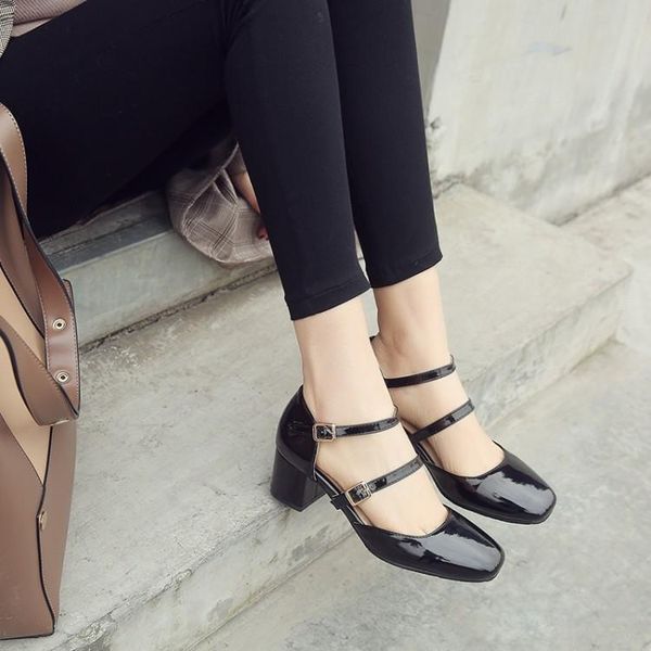 dress shoes big size ladies high heels women woman pumps baitie baotou thick heel buckle, Black
dress shoes big size ladies high heels women woman pumps baitie baotou thick heel buckle, Black