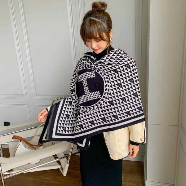 korean dongdamen letter h imitation cashmere scarf women's winter thickened warm double-sided student bib shawl, Blue;gray
korean dongdamen letter h imitation cashmere scarf women's winter thickened warm double-sided student bib shawl, Blue;gray