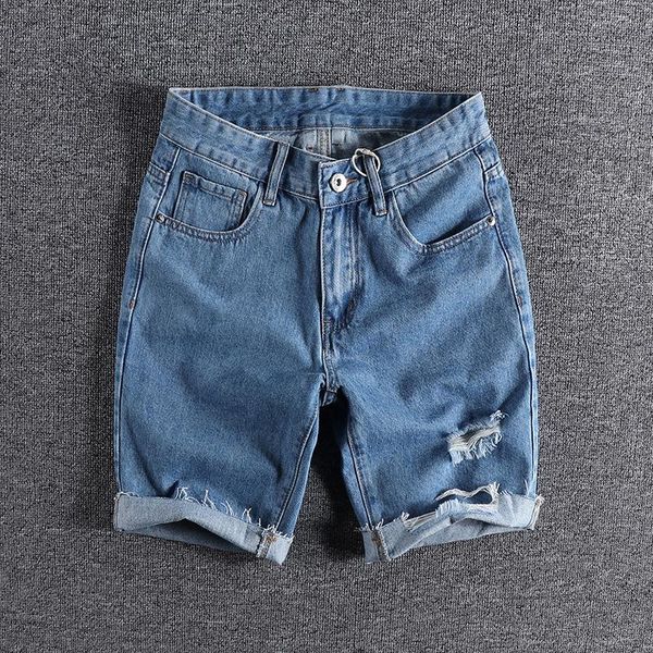 men's shorts 2021 jeans with holes, young middle pants rough hem causal trouser 240, White;black
men's shorts 2021 jeans with holes, young middle pants rough hem causal trouser 240, White;black