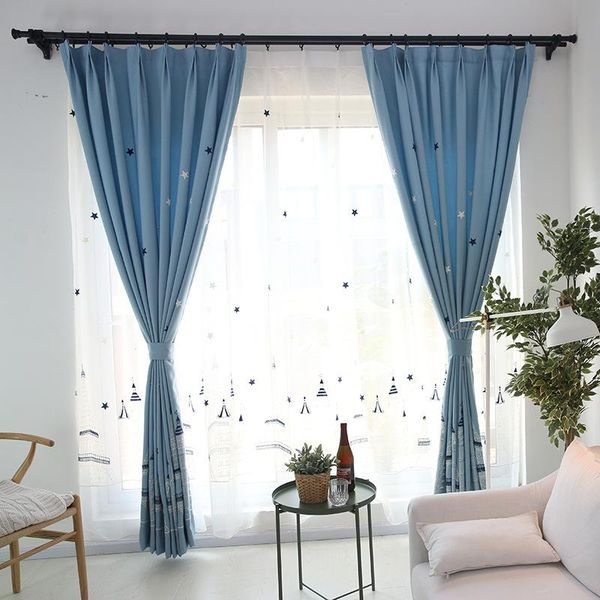 curtain & drapes modern castle stars embroidered curtains for children's room tulle bedroom grils
curtain & drapes modern castle stars embroidered curtains for children's room tulle bedroom grils