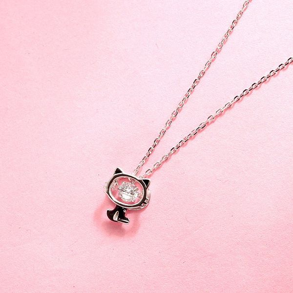 luxury necklace cat pendant sparkling big zircon can be move fine jewelry beauty fashion accessories neck ornament for female, Silver
luxury necklace cat pendant sparkling big zircon can be move fine jewelry beauty fashion accessories neck ornament for female, Silver