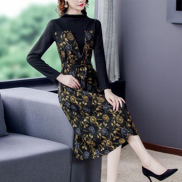 casual dresses vintage floral dress female 2021 high-end printing long sleeve fashion mid-waist hedging polyester a-line patchwork l26, Black;gray
casual dresses vintage floral dress female 2021 high-end printing long sleeve fashion mid-waist hedging polyester a-line patchwork l26, Black;gray