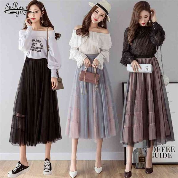 jupe femme autumn women pleated skirt high waist tulle skirts elegant mid-calf fashion fluffy clothing 9587 210421, Black
jupe femme autumn women pleated skirt high waist tulle skirts elegant mid-calf fashion fluffy clothing 9587 210421, Black