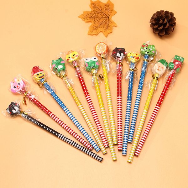 children's pencil school suppli primary students prize gifts hb creative cute cartoon stationery with eraser, Black;red
children's pencil school suppli primary students prize gifts hb creative cute cartoon stationery with eraser, Black;red