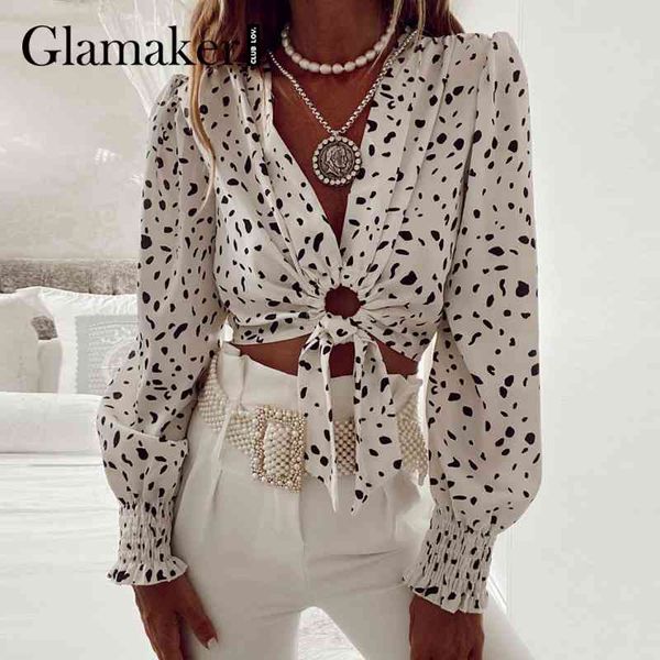 glamaker bohemia chiffon dot printed blouse women long sleeve holiday v-neck ladies shirt with circle elegant female crop 210412, White
glamaker bohemia chiffon dot printed blouse women long sleeve holiday v-neck ladies shirt with circle elegant female crop 210412, White