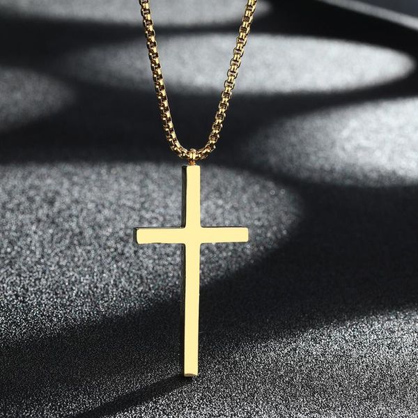 pendant necklaces simple handmade cross necklace for women men christ jesus amulet stainless steel jewelry birthday gift, Silver
pendant necklaces simple handmade cross necklace for women men christ jesus amulet stainless steel jewelry birthday gift, Silver