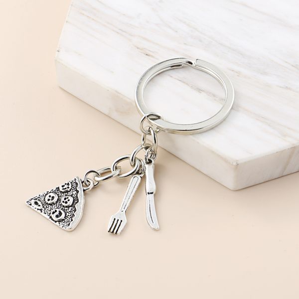 10pcnew western food keychain dinner key ring fork knife pizza key chain chef gifts diy handmade jewelry car hanging key holder, Silver
10pcnew western food keychain dinner key ring fork knife pizza key chain chef gifts diy handmade jewelry car hanging key holder, Silver