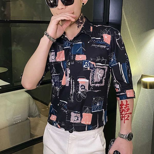 designer print shirts men short sleeve streetwear shirts summer slim fit social party nightclub hairstylist clothing camisa 210527, White;black
designer print shirts men short sleeve streetwear shirts summer slim fit social party nightclub hairstylist clothing camisa 210527, White;black