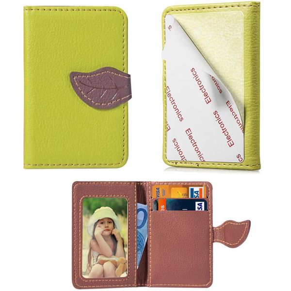 card holders fashion stick on pu leather holder phone wallet purse back adhesive portable storage outdoor mobile, Brown;gray
card holders fashion stick on pu leather holder phone wallet purse back adhesive portable storage outdoor mobile, Brown;gray