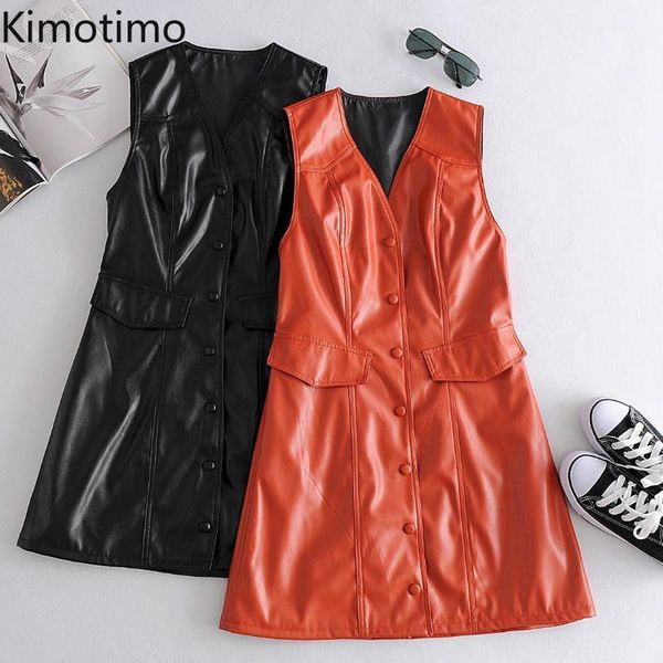 casual dresses kimotimo pu leather dress women sleeveless v-neck punk style high street autumn elegant fashion party club, Black;gray
casual dresses kimotimo pu leather dress women sleeveless v-neck punk style high street autumn elegant fashion party club, Black;gray