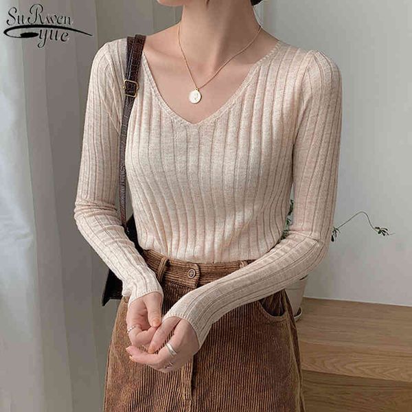 winter clothes women korean v-neck knitted all-match sweater pullover solid striped slim bottoming 11028 210427, White;black
winter clothes women korean v-neck knitted all-match sweater pullover solid striped slim bottoming 11028 210427, White;black
