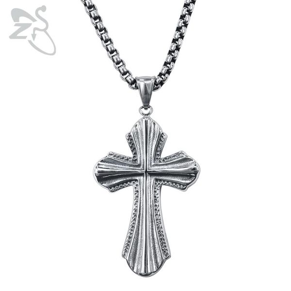 pendant necklaces zs men's punk cross stainless steel necklace gothic jewelry vintage rock roll pendants charm for men, Silver
pendant necklaces zs men's punk cross stainless steel necklace gothic jewelry vintage rock roll pendants charm for men, Silver