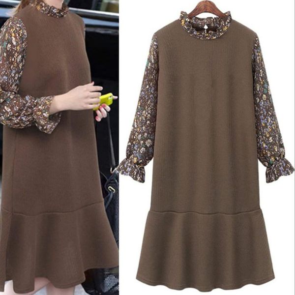 casual dresses 5xl spring autumn women plus size fashion vestidos loose print patchwork fake two piece render dress for, Black;gray
casual dresses 5xl spring autumn women plus size fashion vestidos loose print patchwork fake two piece render dress for, Black;gray