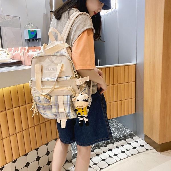 school bags light japanese cute fashion travel backpacks women's backpack girls plaid student large ita bag capacity
school bags light japanese cute fashion travel backpacks women's backpack girls plaid student large ita bag capacity