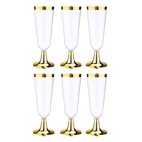 6pcs gold disposable red wine glass plastic champagne flutes cocktail glasses wedding party supplies bar drink cup 150ml dinnerware
6pcs gold disposable red wine glass plastic champagne flutes cocktail glasses wedding party supplies bar drink cup 150ml dinnerware