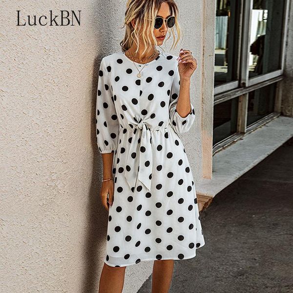 casual dresses polka dot women dress summer elegant o neck half sleeve lace up bow loose vintage lady holiday knee length, Black;gray
casual dresses polka dot women dress summer elegant o neck half sleeve lace up bow loose vintage lady holiday knee length, Black;gray