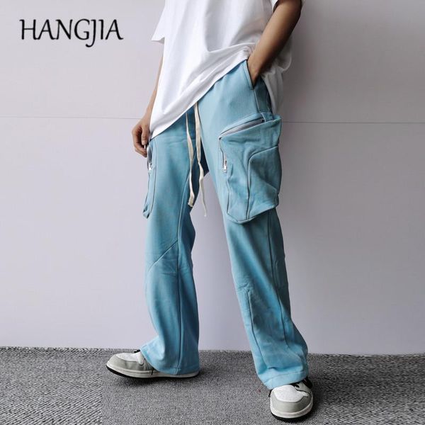 higt street solid color cargo micro-flare pant men women hip hop functional wide leg trousers fashion big pockets men's pants, Black
higt street solid color cargo micro-flare pant men women hip hop functional wide leg trousers fashion big pockets men's pants, Black