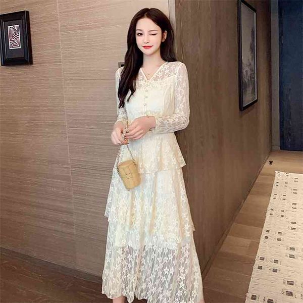spring autumn women's dress korean style v-neck pure color lace long sleeve slimming female es qx920 210507, Black;gray
spring autumn women's dress korean style v-neck pure color lace long sleeve slimming female es qx920 210507, Black;gray