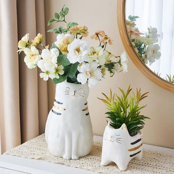 planters & pots cute japanese ceramic cat flowerpot creative vase animal sculpture plant decorative for plants office decor
planters & pots cute japanese ceramic cat flowerpot creative vase animal sculpture plant decorative for plants office decor
