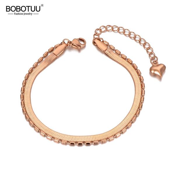 link, chain bobotuu titanium stainless steel bohemia beach double layer bracelets for women girl trendy snake charm bracelet bb20133, Black
link, chain bobotuu titanium stainless steel bohemia beach double layer bracelets for women girl trendy snake charm bracelet bb20133, Black
