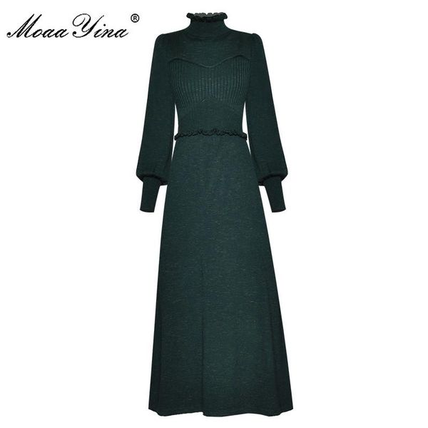 moaayina fashion designer dress spring autumn women's turtleneck lantern sleeve vintage knitting dresses casual, Black;gray
moaayina fashion designer dress spring autumn women's turtleneck lantern sleeve vintage knitting dresses casual, Black;gray