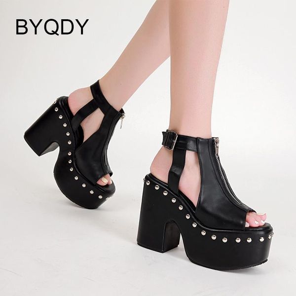sandals byqdy ins 2021 summer platform high-heeled women buckle strap punk cool gothic women's shoes cutout thick heel rivet, Black
sandals byqdy ins 2021 summer platform high-heeled women buckle strap punk cool gothic women's shoes cutout thick heel rivet, Black
