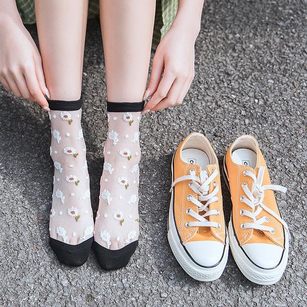 socks & hosiery 7 colors daisy cartoon sock women summer sweet polyester breathable cute street snap socking, Black;white
socks & hosiery 7 colors daisy cartoon sock women summer sweet polyester breathable cute street snap socking, Black;white