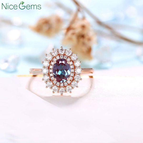 cluster rings nicegems solid18k rose gold vintage alexandrite double engagement ring with moissanit accent oval cut bridal art deco, Golden;silver
cluster rings nicegems solid18k rose gold vintage alexandrite double engagement ring with moissanit accent oval cut bridal art deco, Golden;silver
