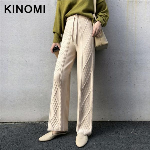 women's pants & capris kinomi winter thicken warm knitted wide-legged high waist twist texture loose korean style casual long trouser l, Black;white
women's pants & capris kinomi winter thicken warm knitted wide-legged high waist twist texture loose korean style casual long trouser l, Black;white