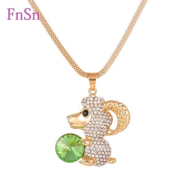 fashion women sheep necklaces crystal gold colour zinc alloy long necklace charms flash drilling jewelry pendant, Silver
fashion women sheep necklaces crystal gold colour zinc alloy long necklace charms flash drilling jewelry pendant, Silver